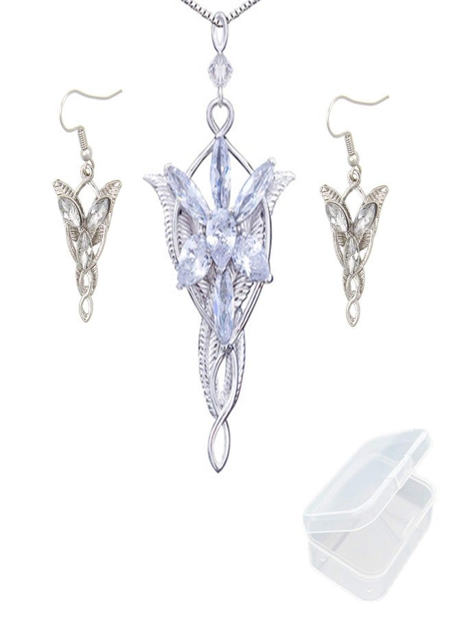 PPX Necklace Princess Chain and Earrings with Transparent Jewelry Box - Image 1
